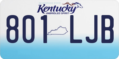 KY license plate 801LJB