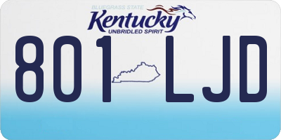 KY license plate 801LJD