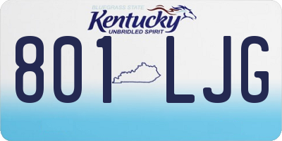 KY license plate 801LJG