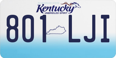 KY license plate 801LJI