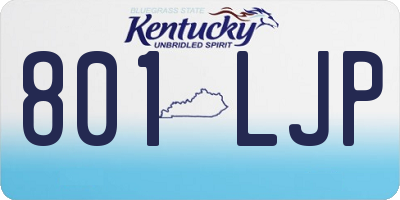 KY license plate 801LJP
