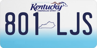 KY license plate 801LJS