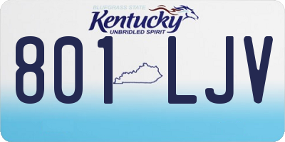 KY license plate 801LJV