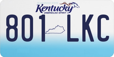 KY license plate 801LKC