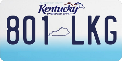 KY license plate 801LKG