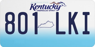 KY license plate 801LKI