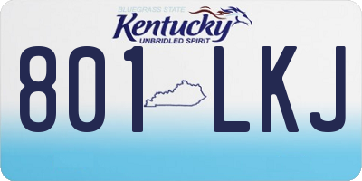 KY license plate 801LKJ