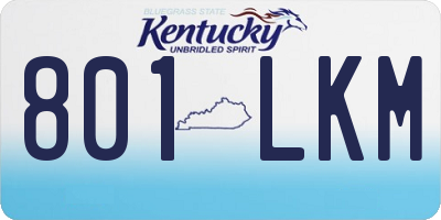 KY license plate 801LKM