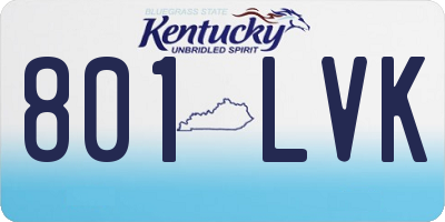 KY license plate 801LVK