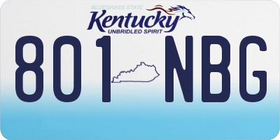 KY license plate 801NBG