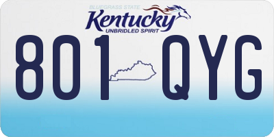 KY license plate 801QYG