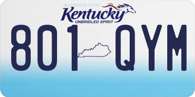 KY license plate 801QYM