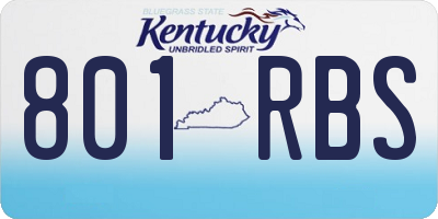 KY license plate 801RBS
