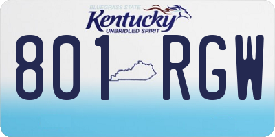 KY license plate 801RGW