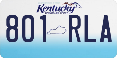 KY license plate 801RLA