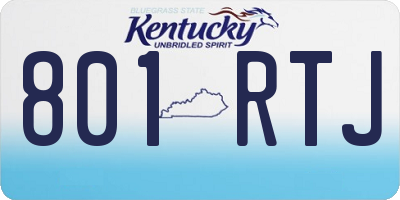 KY license plate 801RTJ