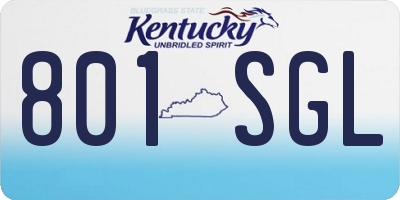 KY license plate 801SGL