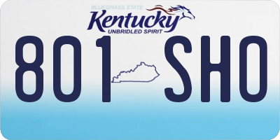 KY license plate 801SHO