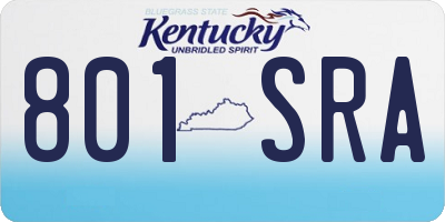KY license plate 801SRA