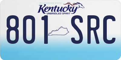 KY license plate 801SRC