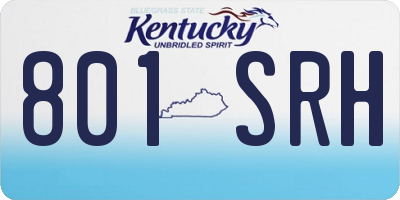 KY license plate 801SRH