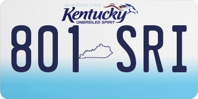 KY license plate 801SRI