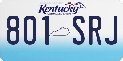 KY license plate 801SRJ
