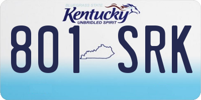 KY license plate 801SRK