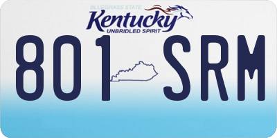 KY license plate 801SRM