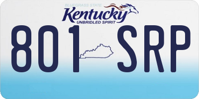 KY license plate 801SRP