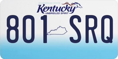KY license plate 801SRQ