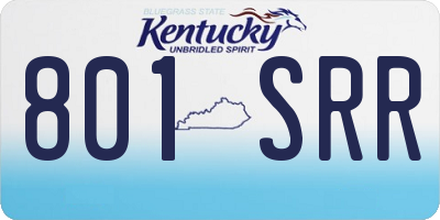 KY license plate 801SRR