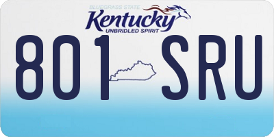 KY license plate 801SRU
