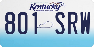 KY license plate 801SRW