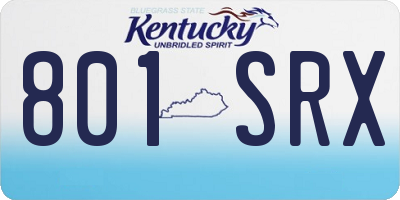 KY license plate 801SRX