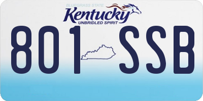 KY license plate 801SSB