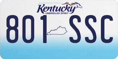 KY license plate 801SSC