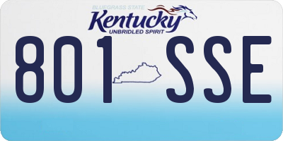KY license plate 801SSE