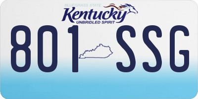 KY license plate 801SSG