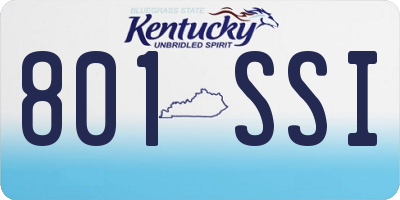 KY license plate 801SSI