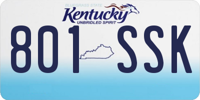 KY license plate 801SSK