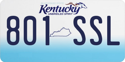 KY license plate 801SSL