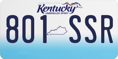 KY license plate 801SSR