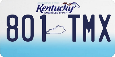 KY license plate 801TMX