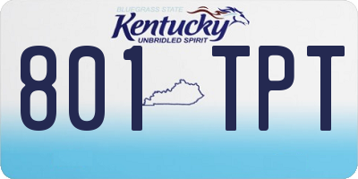 KY license plate 801TPT