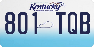 KY license plate 801TQB