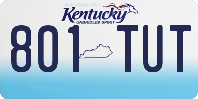 KY license plate 801TUT