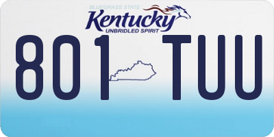 KY license plate 801TUU