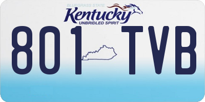 KY license plate 801TVB