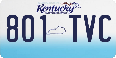 KY license plate 801TVC